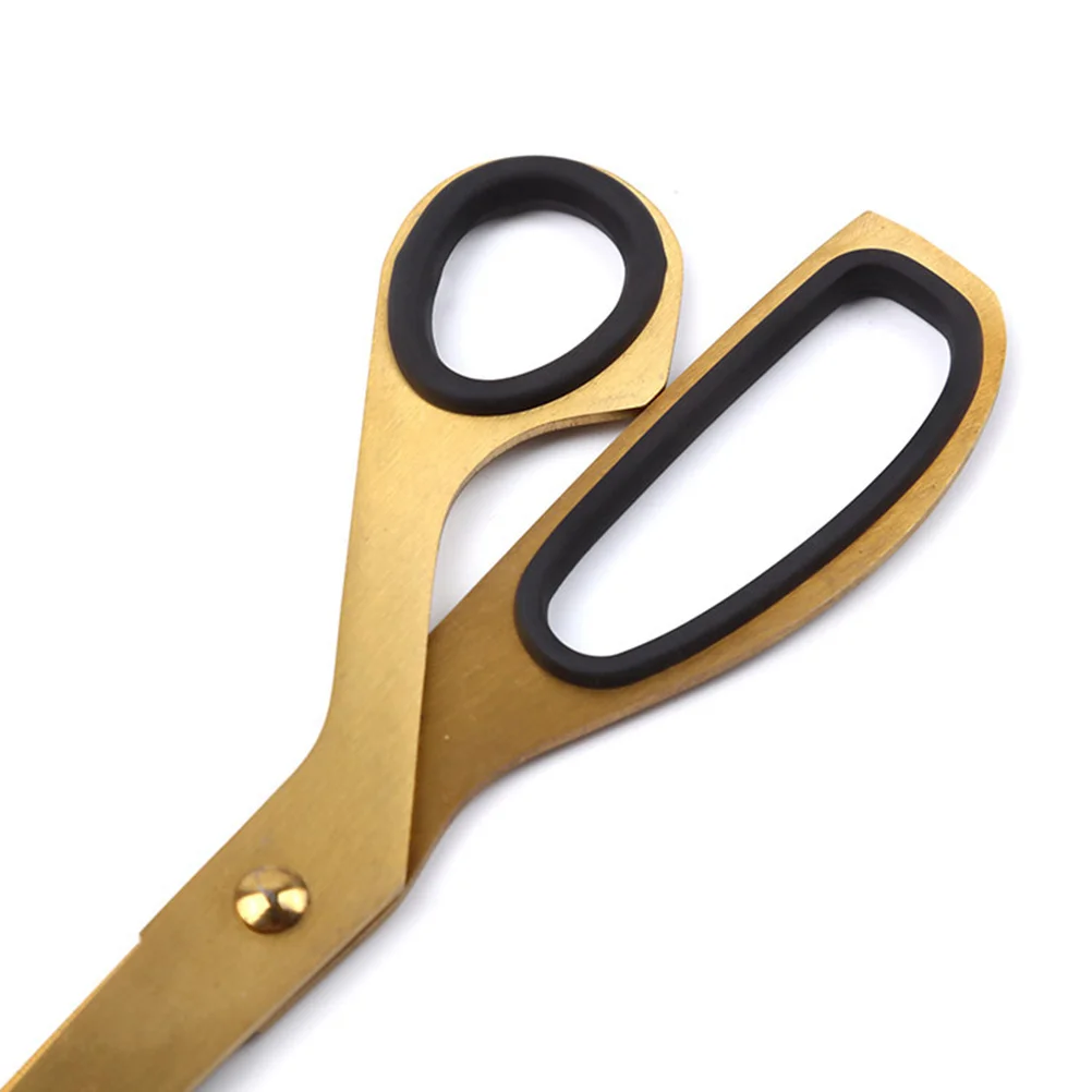

Stainless Steel Scissors Golden Color Modern Comfortable Grip for Home Office Crafts Cutting Fabric Paper