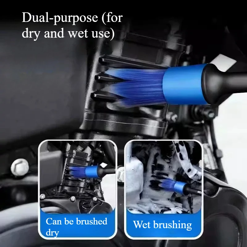 For Motorcycle Detailing Brush Set Soft Bristle Moto Crevice Cleaning Brush For Engine Handlebar Wheel Rim Gap Wash