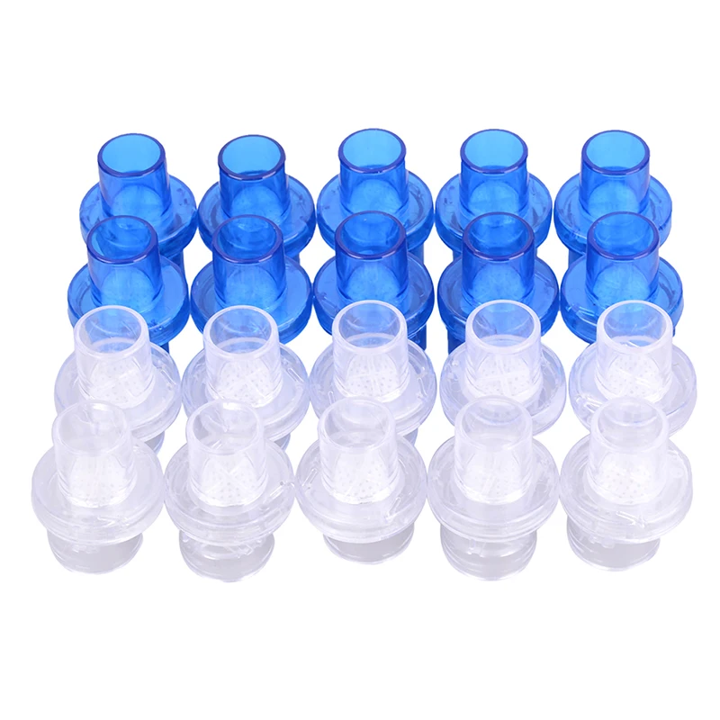 10 Stuks Wegwerp One-Way Filter Stekkers Cpr Masker Training Kleppen Mondstukken Micromask Accessoires - afbeelding 2