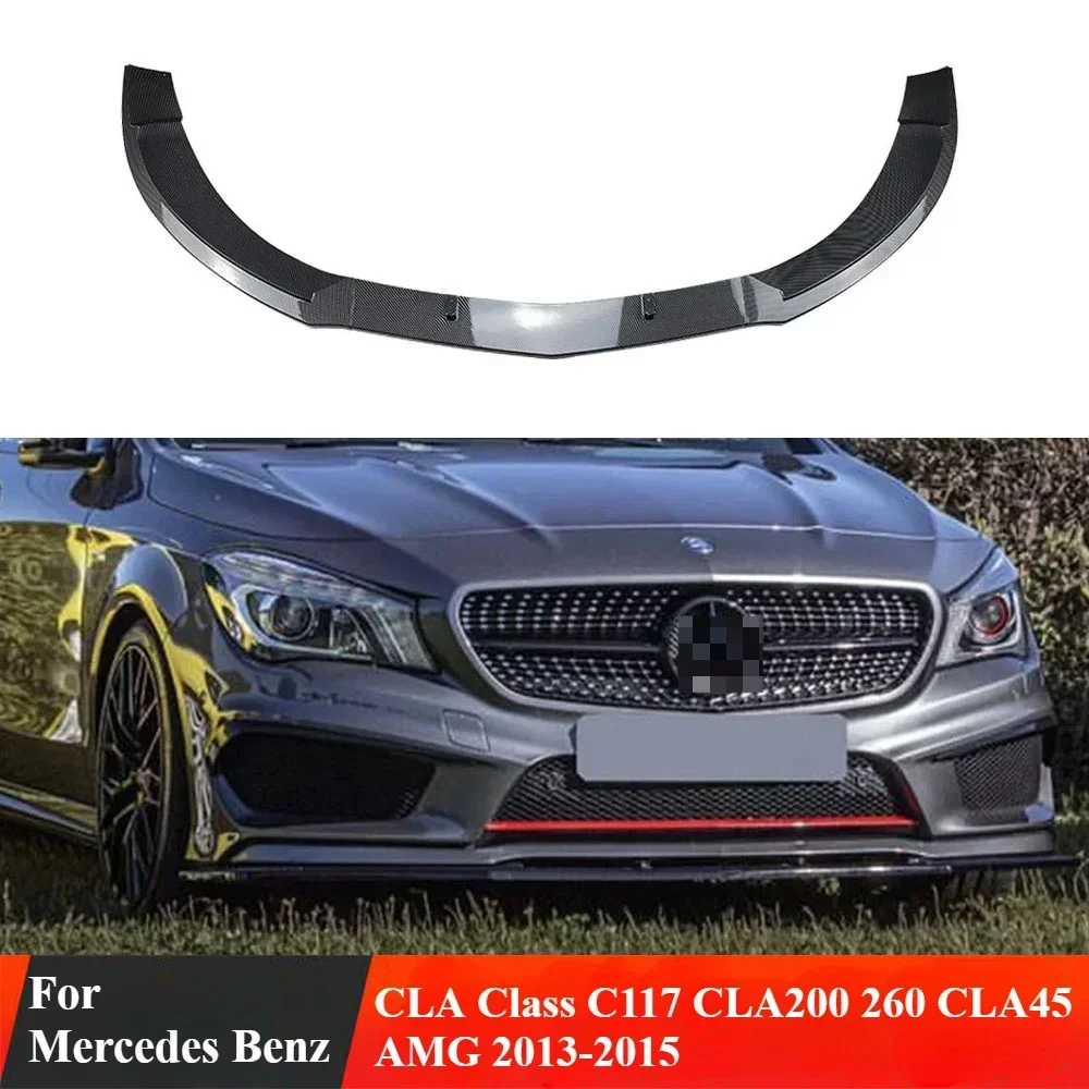 

For Mercedes Benz CLA Class C117 CLA200 260 CLA45 AMG 2013-2015 Front Bumper Splitter Lip Spoiler Diffuser Guard Body Kit Cover