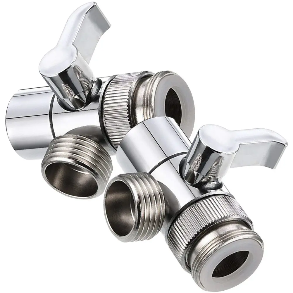 2pcs Zinc Alloy Diverter Water Splitter Adapter For Bathroom Kitchen Washing Machine Connector Corrosion Resistant Durable To