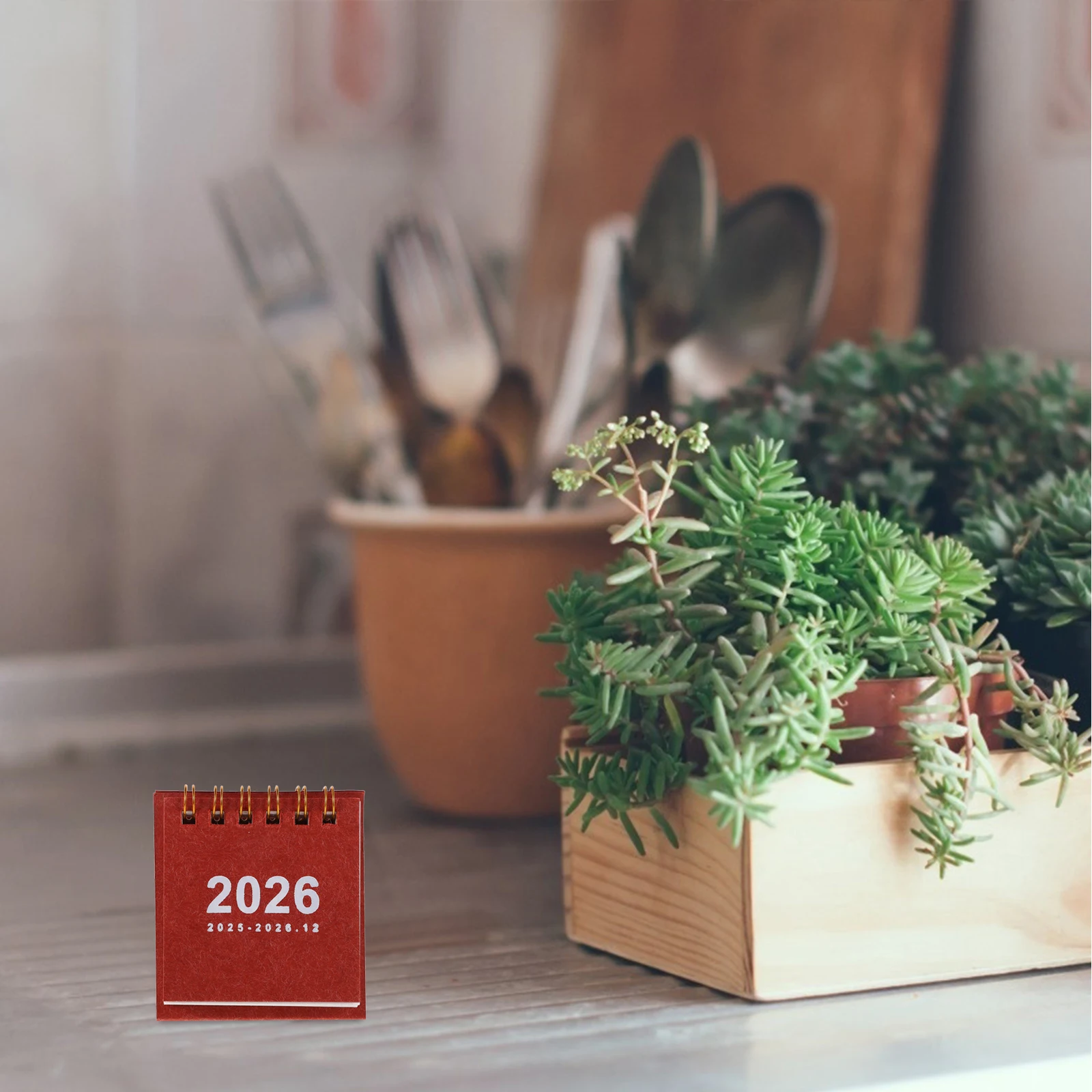 Mini Desk 2026 Schedule Calendar Simple Standing Flip for Daily Schedule Small Calendars Portable Desktop Organizers