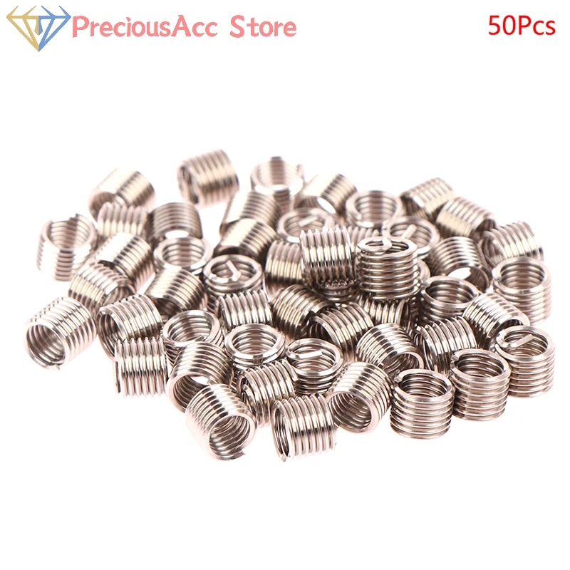 Stainless Steel Thread Repair Insert M6x1.0 1.5D Helical Coil For Stripped Hole Restoration Mechanical Hardware Fitting