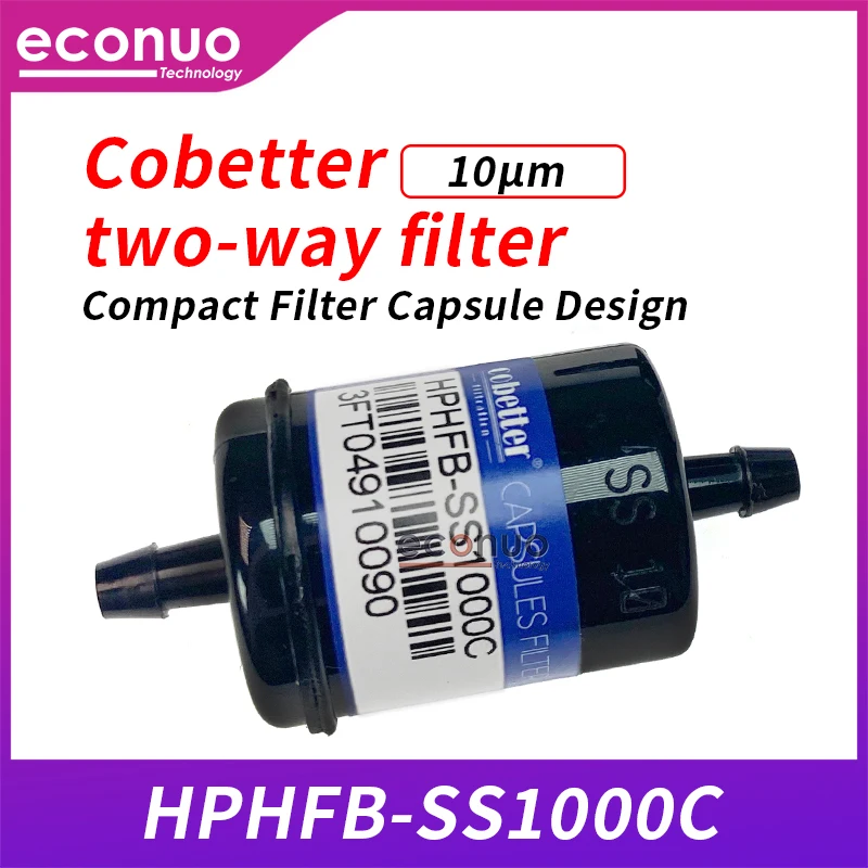 

Cobetter 2-way Capsule Ink Filter UV Black HPHFB-SS1000C 10μ for Docan Flora Textile Machine Inkjet Printer