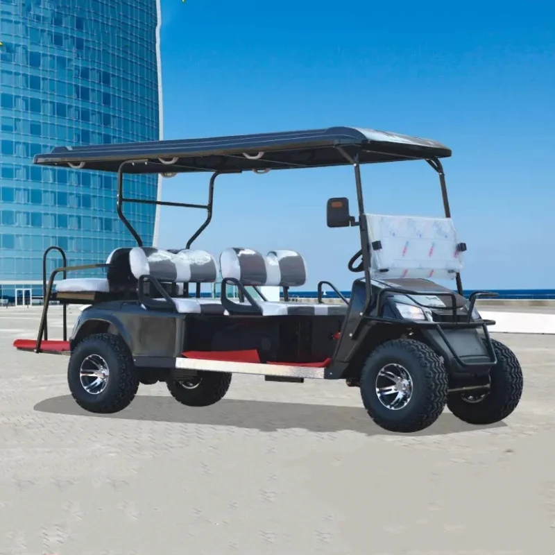 New Road Legal 5000W Battery Electric Golf Club Car Scenic Tourist Car Electric Golf Cart Model A 6 Seat With Front Bumper