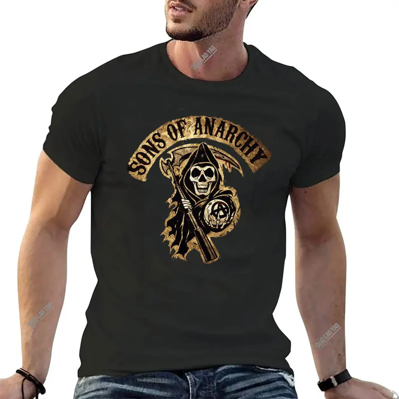 New Son with Arthritis Ibuprofen Chapter Old Biker Motorcycle on Back Men TShirt Vintage Funny Design Printed Modal T-shirt Tops