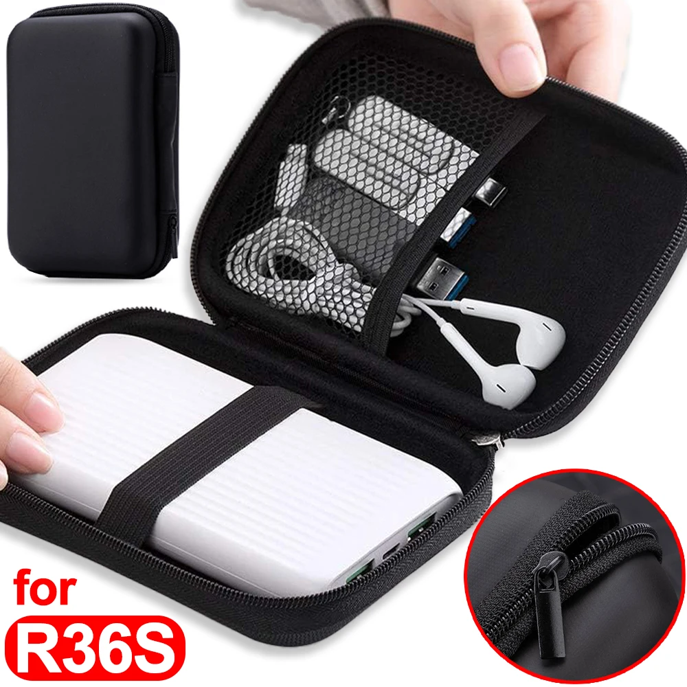 Hard EVA Carrying Case for R36S Portable Handheld Game Console Case Waterproof Anti-scratch Travel Storage Bag for R36S