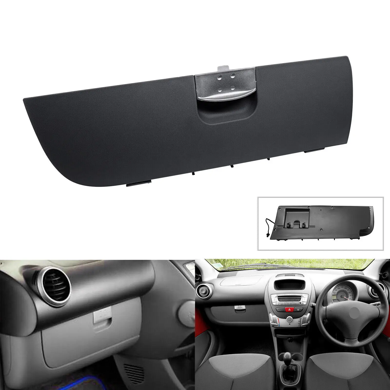 1x For Toyota Aygo Citroen C1 Peugeot 107 2005-14 LHD Glove Box Lid Cover Black