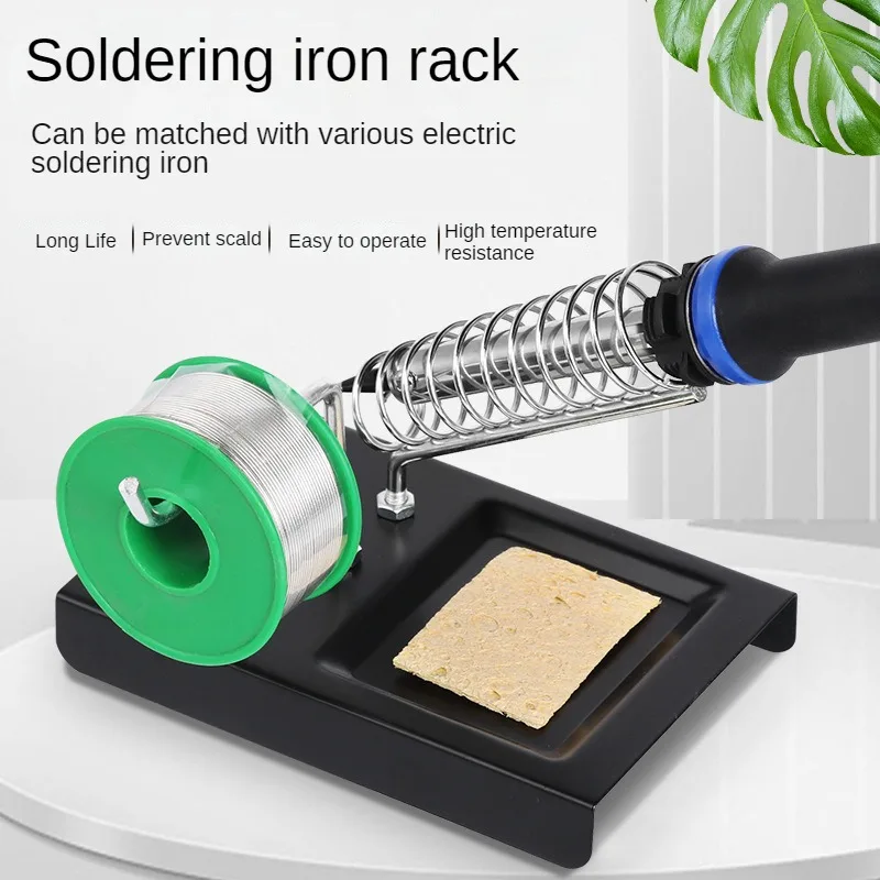 Portable Soldering Iron Stand Holder Soldering Tin Stand with Welding Cleaning Sponge Electric Soldering Iron Accessories
