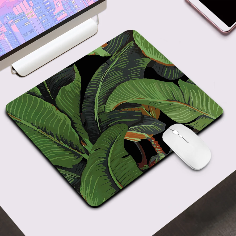 Summer Banana Palm Leaves Small Gaming Mouse Pad Computer Mousepad Keyboard Pad Desk Mat PC Gamer Mouse Mat XXL Laptop Mausepad