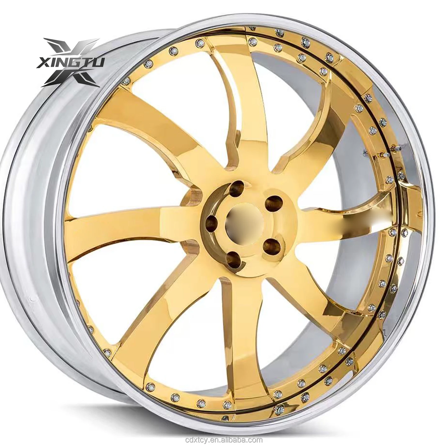 Hot-selling Forged Deep-Lip 20/22/24/26/28 Inch Car Wheels Rims Floating Cap 5/6-lug & 8-lug for Luxury Cars SUV/Truck