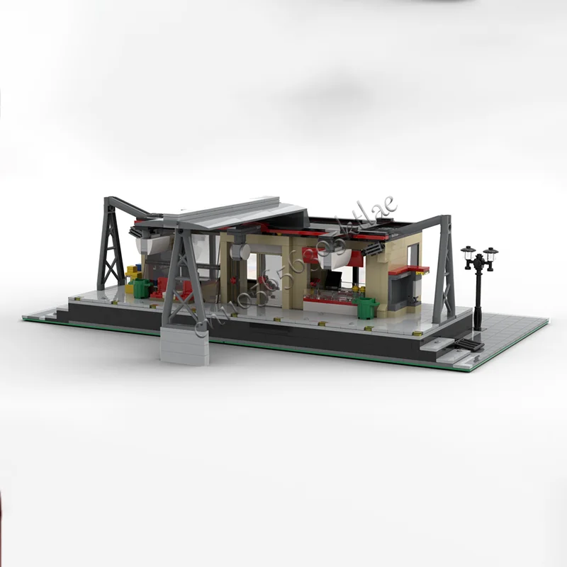 1081 PCS Moc City Street Views Stazione ferroviaria modulare espandita compatibile Building Block Mattoni Bambini Compleanno Regalo di Natale Giocattoli