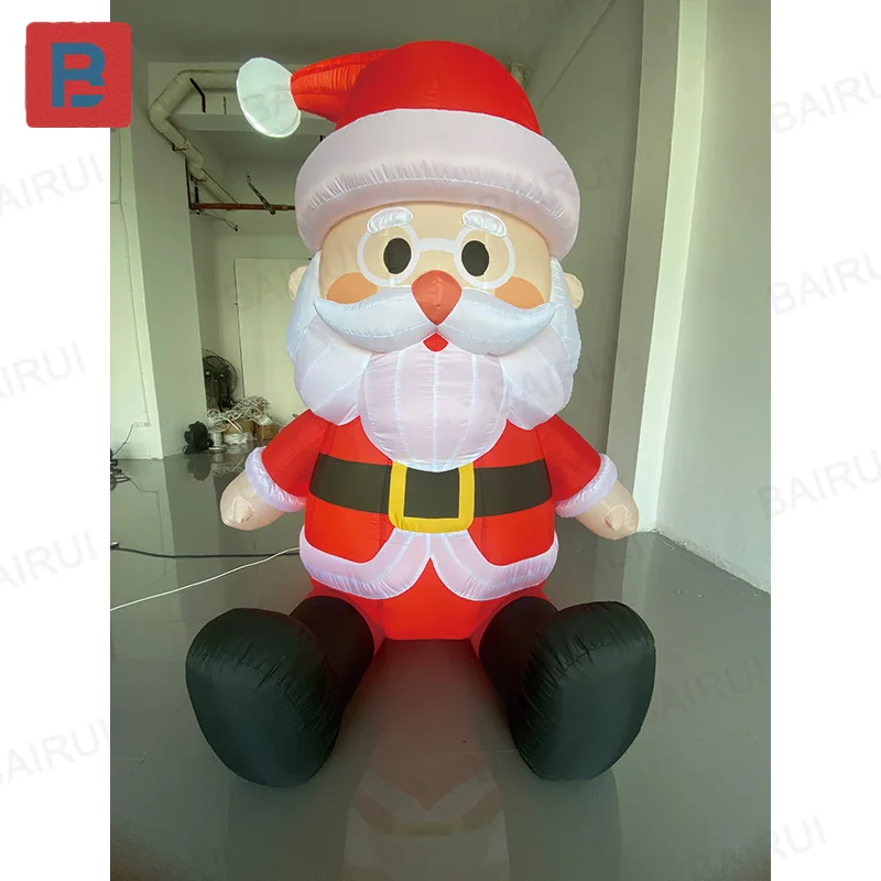 سانتا كلوز القابلة للنفخ، نموذج هوائي لعطلة عيد الميلاد مع منفاخ، دعائم تزيين نشاط العطلات الخارجية #3