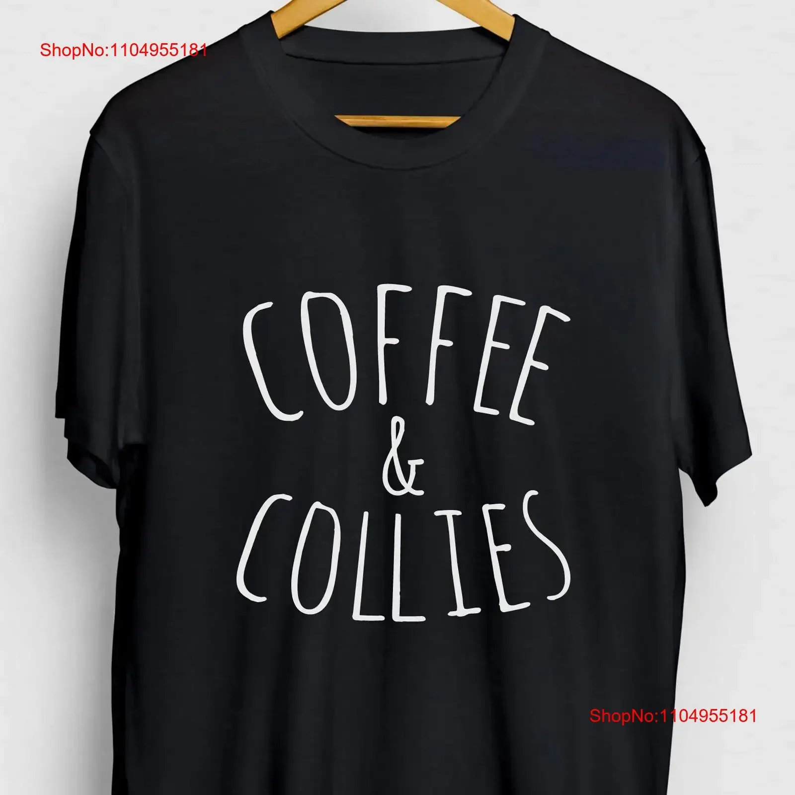 تي شيرت Border Collie Dog Mom Coffee And Collies Youth ملابس مصممة مغسولة كلاسيكية غير رسمية متعددة الاستخدامات ملابس شارع ممتدة #1