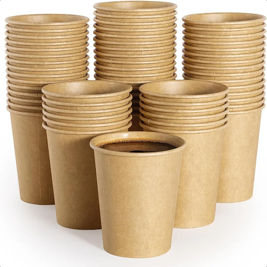 

300 Pack Coffee Cups 8 oz Paper Cups for Water Coffee Juice and Tea 8 Ounce Hot Paper Cups for Home Restaurant Store and Cafe