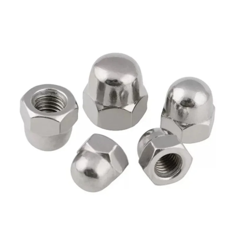 304 Stainless Steel Cap Nuts UNC 6-32 8-32 10-24 1/4 5/16 US Coarse Thread Dome Acorn Hex Nuts Decorative Capnut Fastener Pack