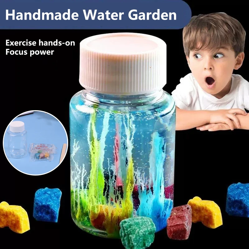 DIY Water Stone Experiment Kit Magic Garden Sodium Silicate Growth Stones Crystal Garden Science Experiment Plastic Material