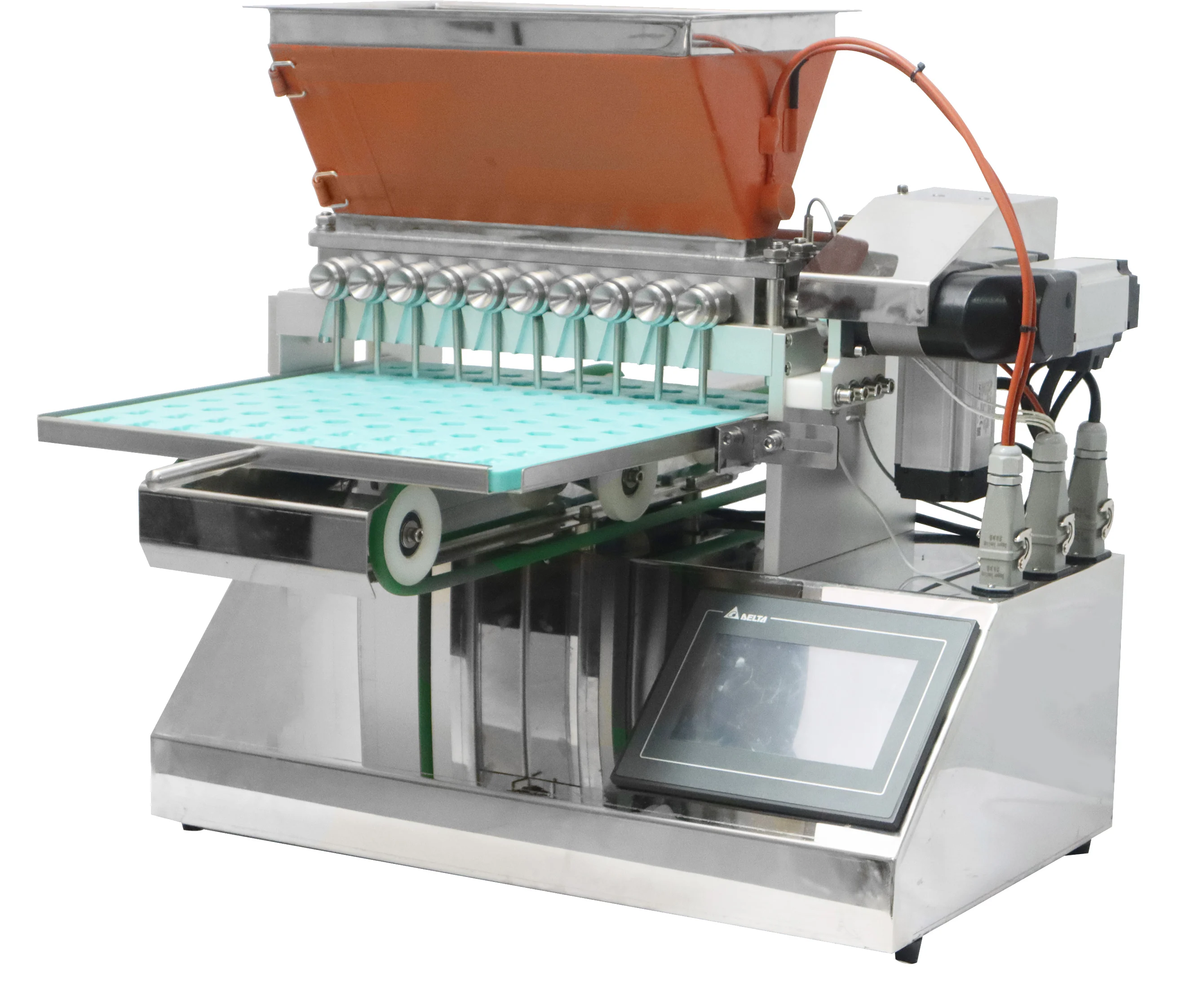 Multi-function Newest Design Big 12L Hopper Automatic Desktop Chocolate Gummy Jelly Hard Candy Chocolate Depositing Machine