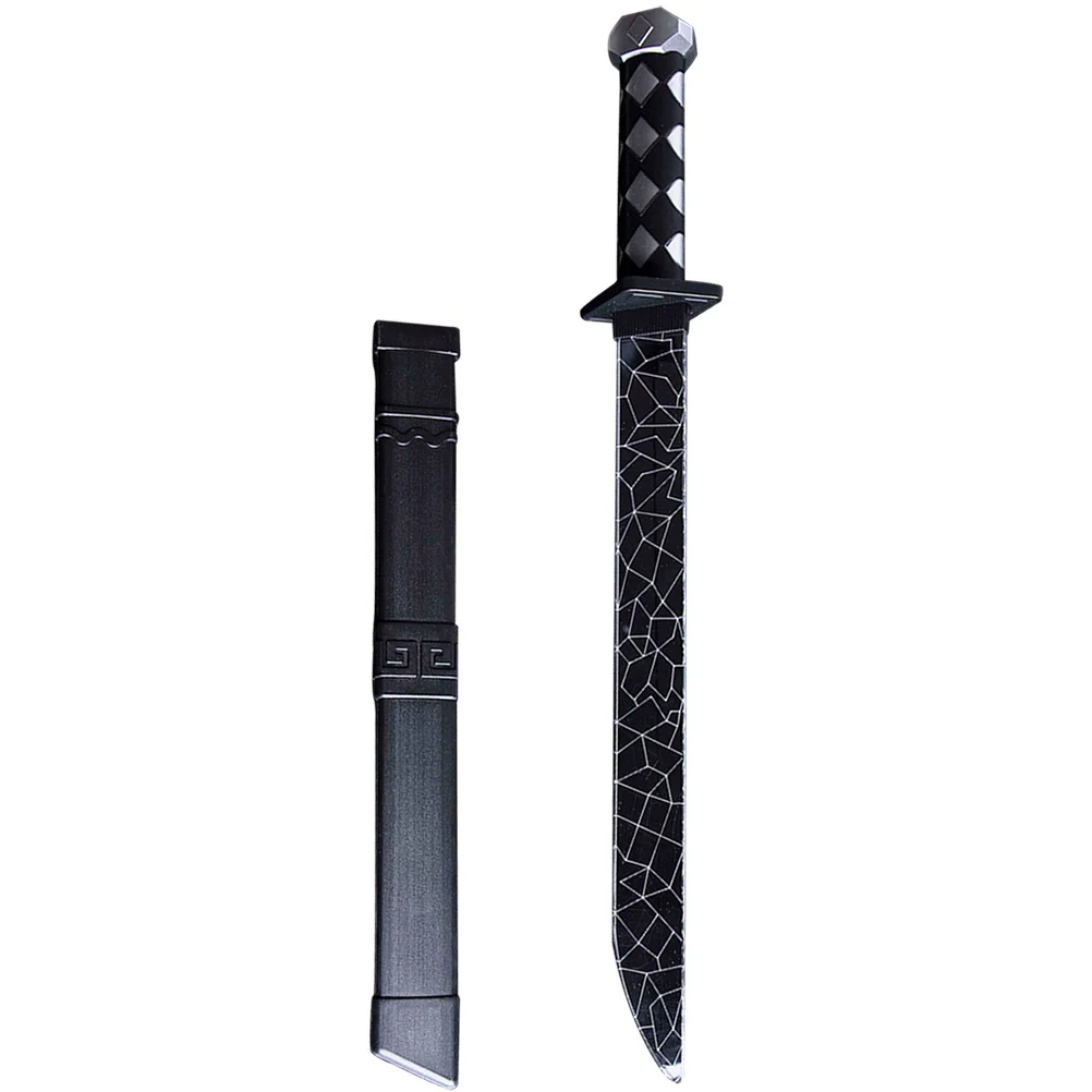 Espada de juguete brillante de estilo japonés para niños, fiesta interactiva de Cosplay, diversión, resistente al desgaste, suministro de Halloween, diseño de grietas geniales