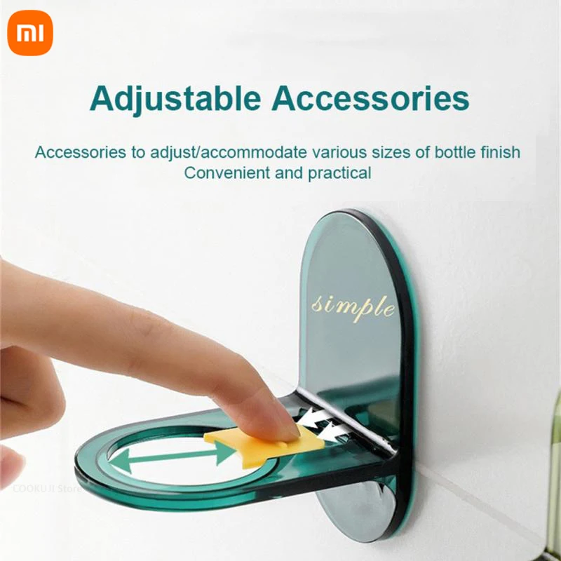 New Xiaomi Kitchen Bathroom Rack Shower Gel Bracket Wall Rack Wall Hanging Hand Sanitizer Bottle Shampoo Hanger Free Punch Shelf