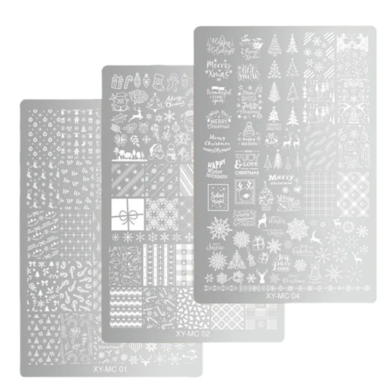 Nail Printing Steel Plate Lace Butterfly Flower Snake Grid Pattern Nail Transfer Template Nails Art Stencil Stamp Tool