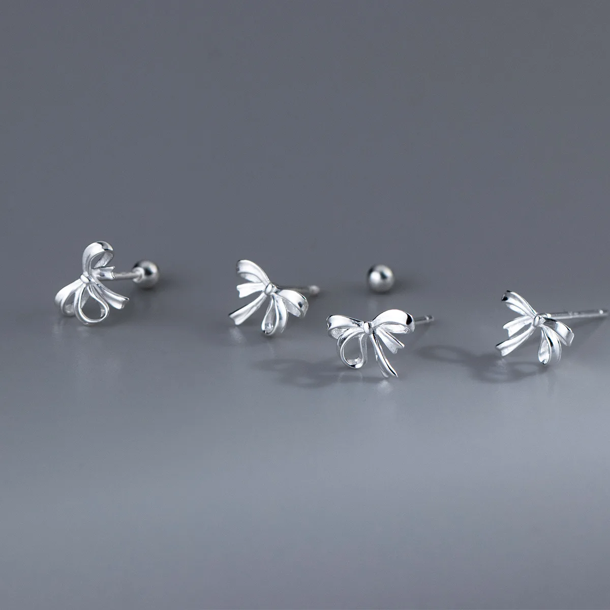 La Monada Exquisite 999 Pure Silver Women's Earrings Cute Butterfly Rotatable Screw Women's Gift Jewelry for Valentine's Day
