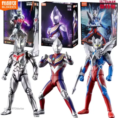 BLOKEES Ultraman Legendary Edition Building Blocks Tiga Noah X Assembled Action Model Desktop Ornament Collectible Toy Gift