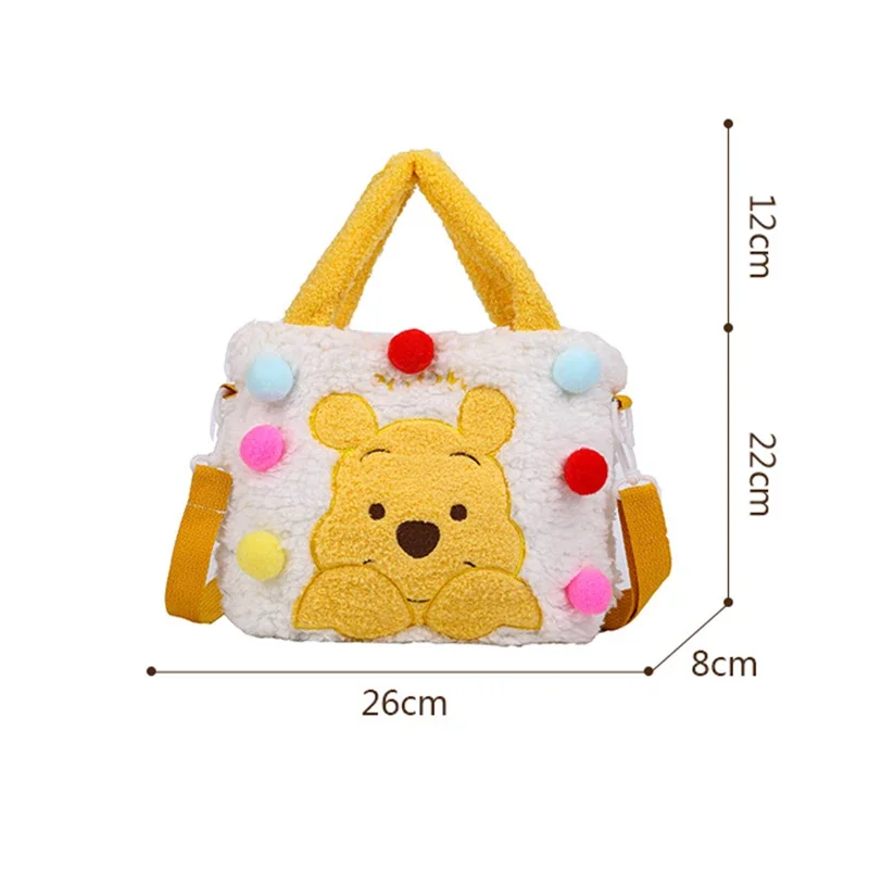 Disney Winnie The Pooh Bag Plush Toys Bee Bear Backpack Stuffed Doll Plushie Crossbody Stuffed Gift for Kids Children Kawaii