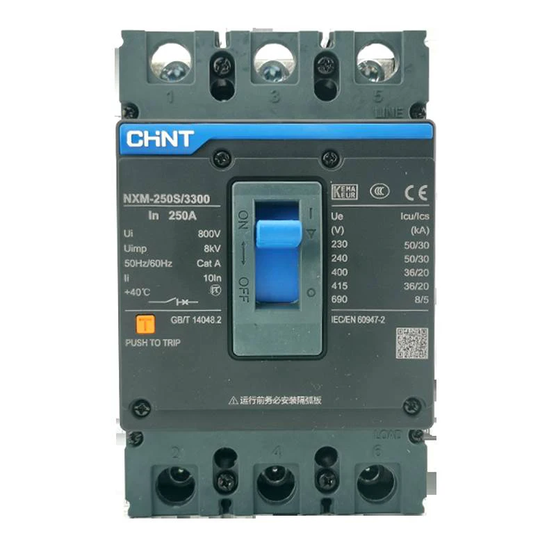 NXM MCCB 1000A 4P 50kA Thermal Magnetic Trip PV Solar Cabinet Switch