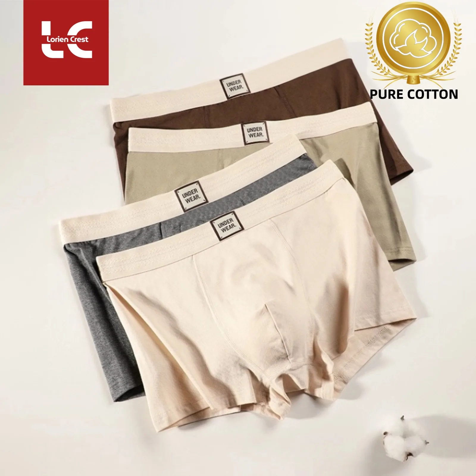 

3pcs Men's underwear pure cotton breathable boxers sports antibacterial