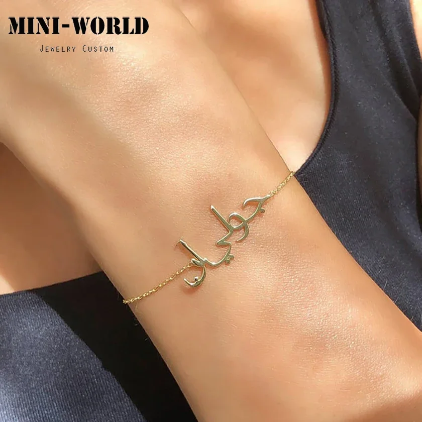 

Custom Arabic Name Bracelet for Women 2022 New Stainless Steel Personalized Korean Letter Choker Necklace Unique Jewelry Gift