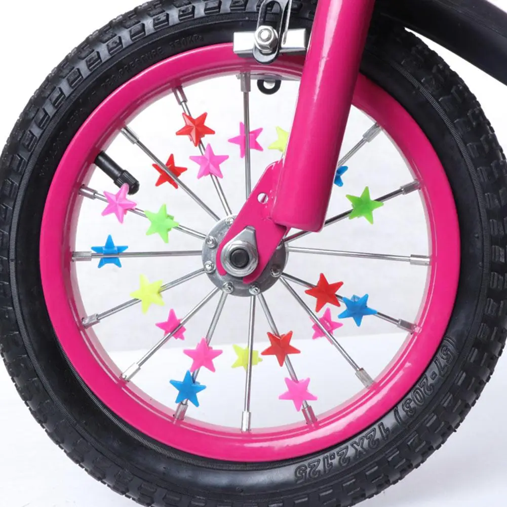 36pcs Kids Bike Spoke Clips Colorful Star Bicycle Wheel Decoration Beads Children Cycle Accessories Cute Spoke Ornaments Gift view 2