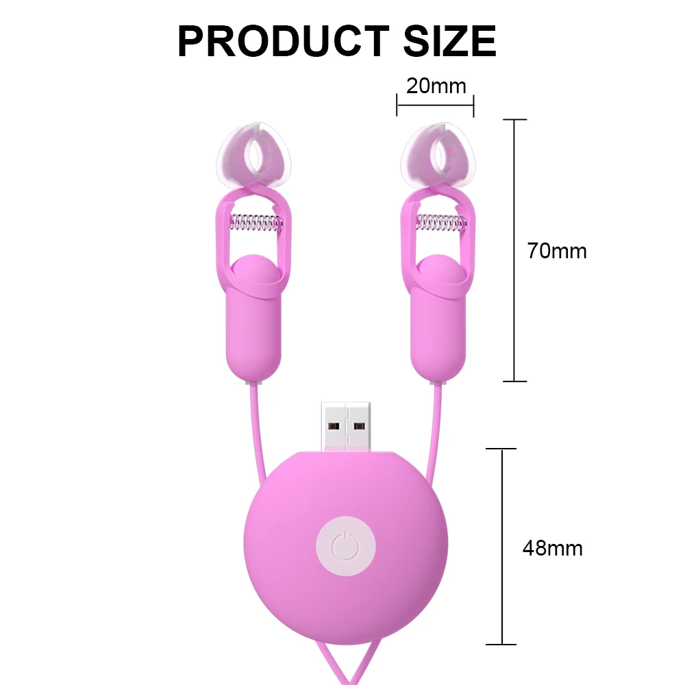 เครื่องสั่นกระตุ้นหัวนม คลิปหนีบกระตุ้นคลิตอริส นวดหน้าอก กระตุ้นคลิตอริส เครื่องช่วยสำเร็จความใคร่ ของเล่นทางเพศสำหรับผู้หญิง ผู้ใหญ่ 18+