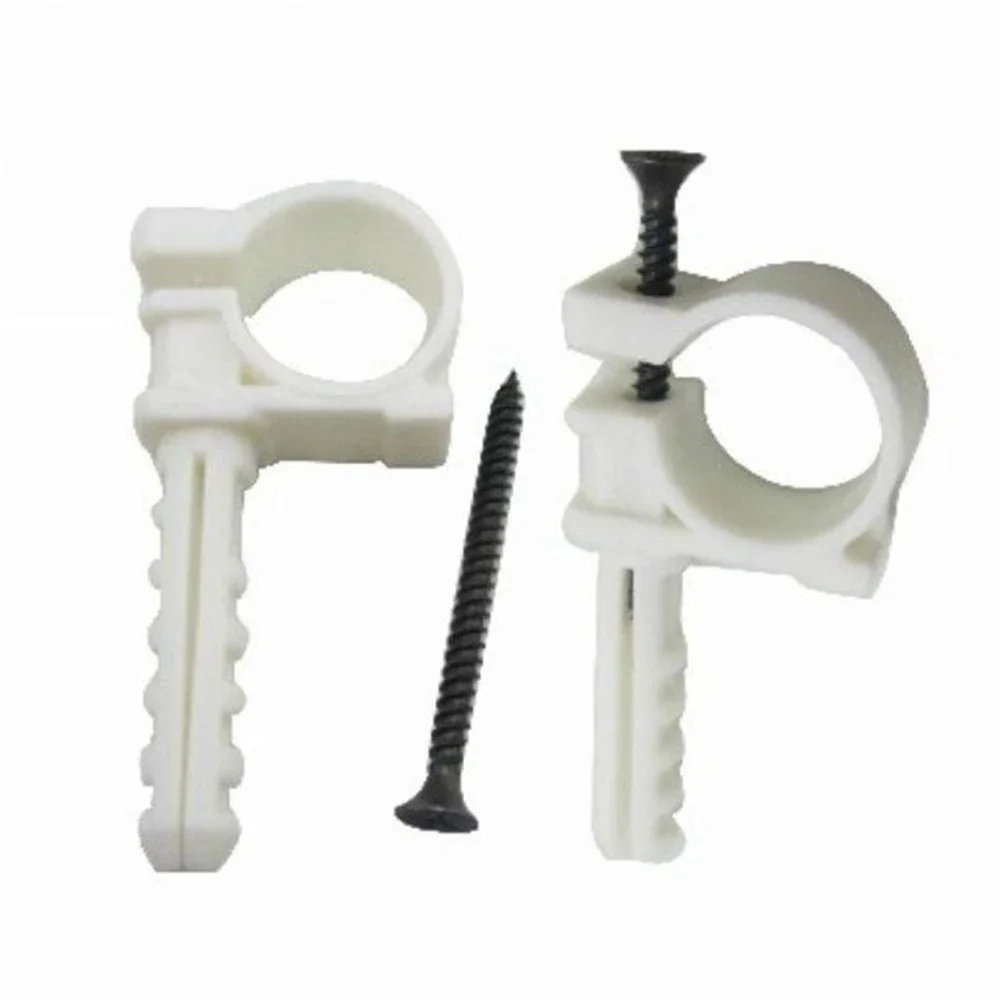 10pcs PPR Expansion Tube Clamp 25P Type Tube Clamp Clip  PPR Fixed Card 32 20 Water Pipe Clamp With Nail P Type Card