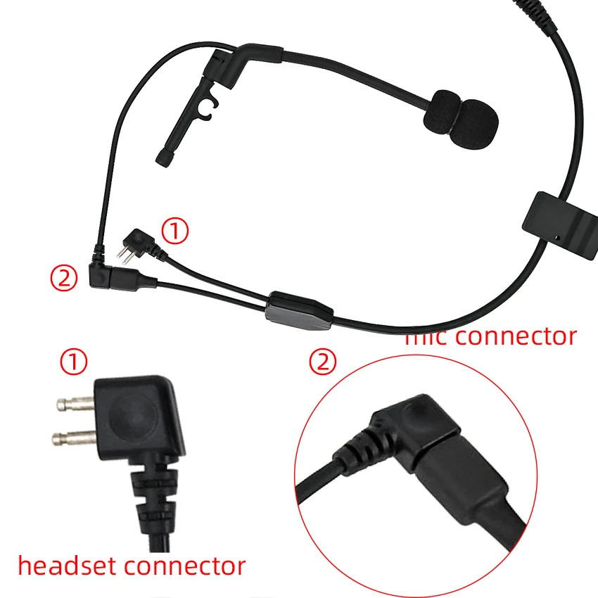 Tactical Headset Comtac Y Lijn Connector & Kenwood Ptt & Comtac Boom Microfoon Accessoires Voor Comtac Schieten Headsets