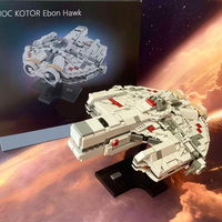 MOC Star Battle Ebon Hawk Falcon The Old Republic Knights Spaceship Model Building Blocks DIY Creative Bricks Toys