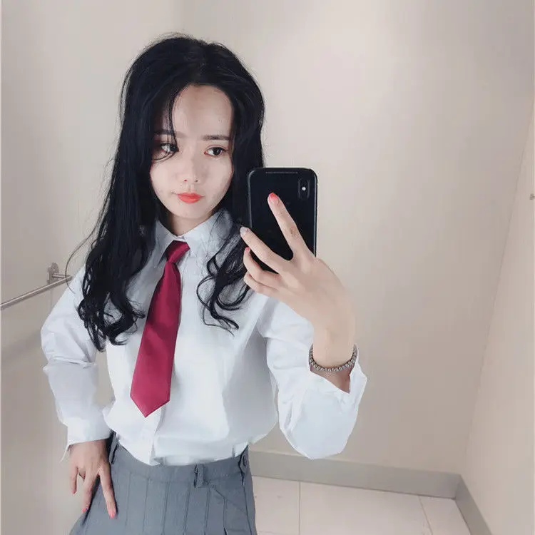 

DK Uniform ins Tuku Harajuku Small Tie Women's Fashion Korean Edition Solid Color Decoration Academy Style JK Student Japanese B