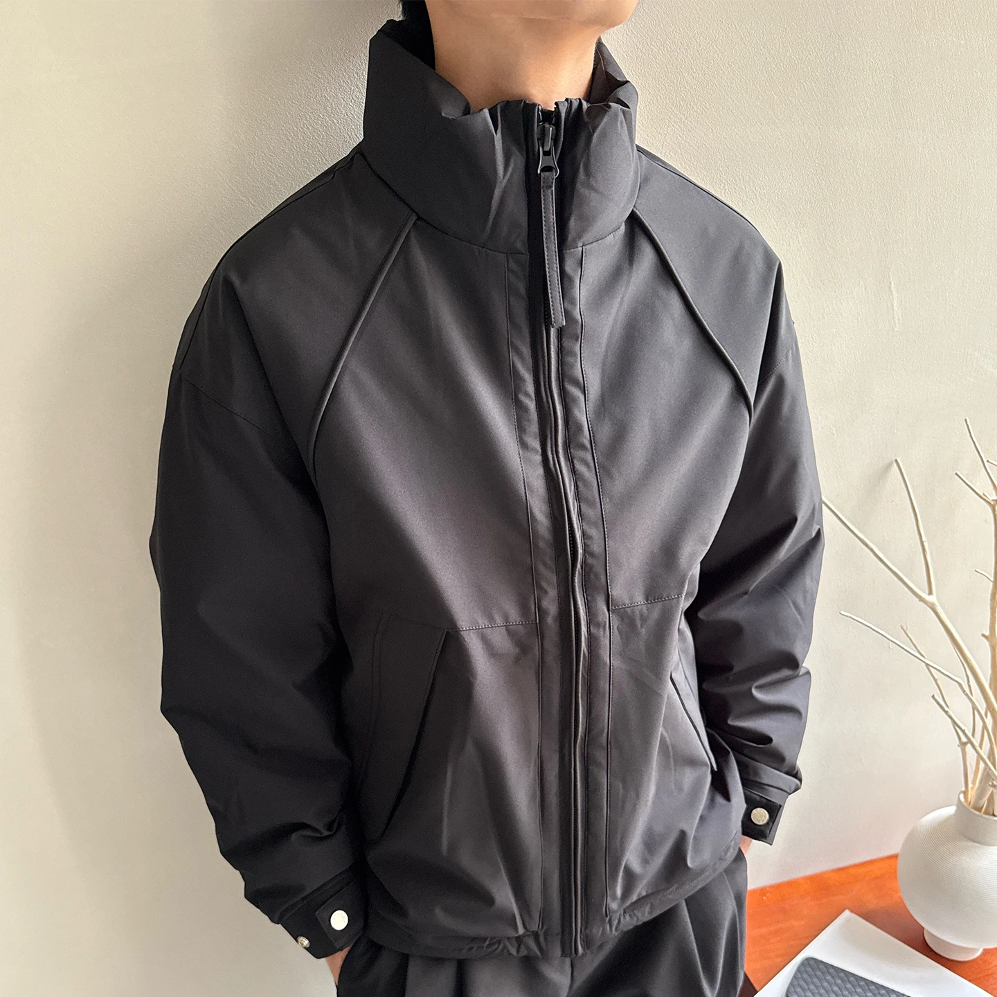 

Мужская зимняя теплая пуховая куртка Bla Samurai 90 White Du Down с воротником-стойкой из полиэфирного волокна, повседневная, короткая, в спортивном стиле