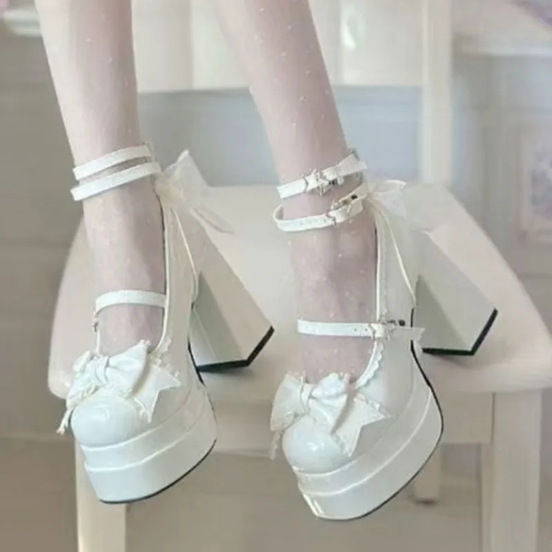 

Shoes for Women Sweet Cute Japanese JK Thick Sole Lolita Shoe Platform Mary Jane Shoe Trend High Quality Lady High Heels Tacones