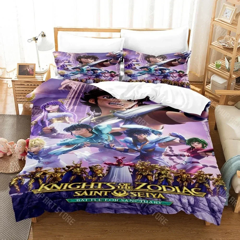 2026 3D Print Saint Seiya Bedding Set Single Twin Full Queen King Size Bed Set Aldult Kid Bedroom Duvetcover Sets 3D Anime Bed S