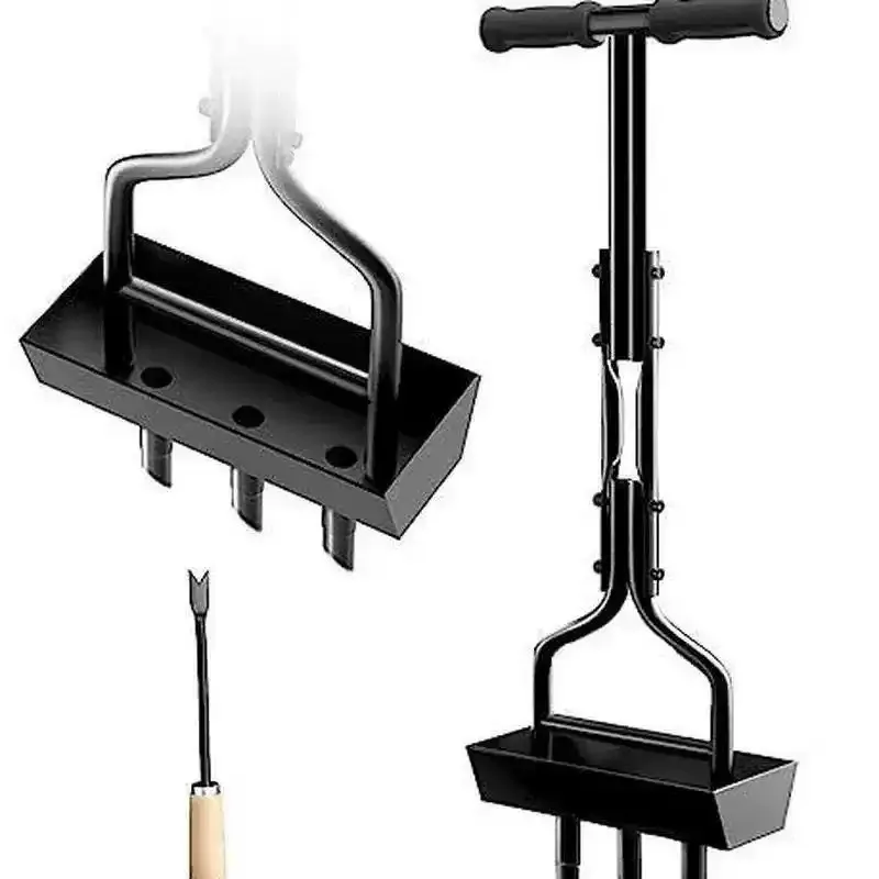 YY  Manual Lawn Core Aerator Hand‑Operated Soil Coring Tool Heavy‑Duty Garden Digger For Yard Turf Loosening Sampling Work