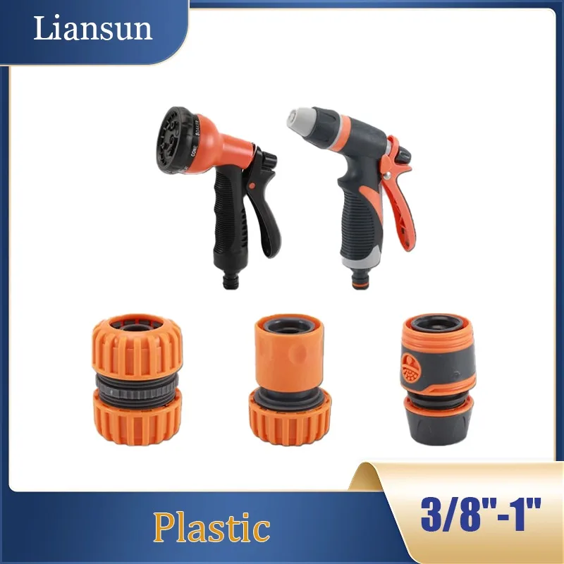 

4/6-Piece Plastic High-Pressure Car Wash Hose Set - Thick Quick-Connect Adapter for Faucets, Water Guns & Nipple Joints