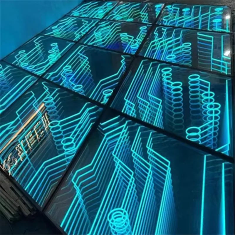Custom Personalized 3D Acrylic LED Illuminated Wall Box Infinity Mirror IP54 Waterproof Home Car Hotels Taxi Wedding Decoration