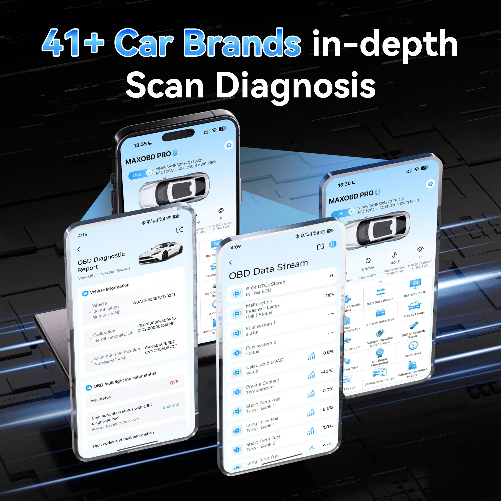 2026 KONNWEI MAXOBD Pro Bluetooth 5.2 Auto OBD2 Diagnosegerät Vollsystem-Scanner Öl-Reset ABS DPF EPB SAS SRS Funktion CarDIY – Detail 5