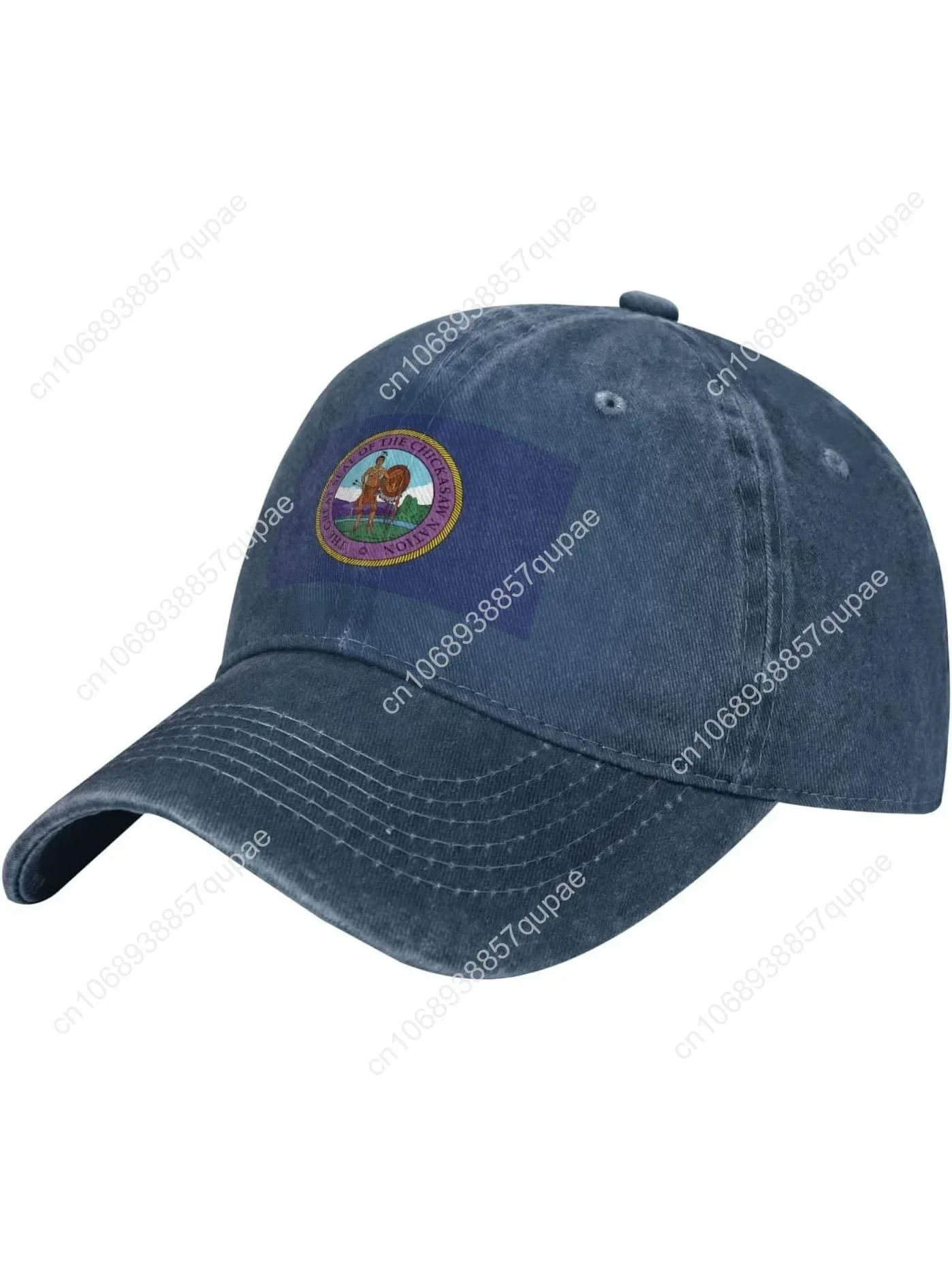 

Flag of The Chickasaw Nation Denim Trucker Hat Baseball Cap for Men Or Women Cowboy Dad Black