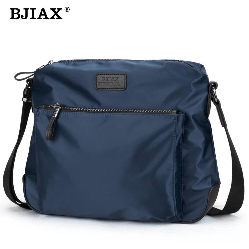 BJIAX Cowhide Shoulder Bag Summer Casual Crossbody Backpack Oxford Cloth New Crossbody Bag Men Bag Canvas Messenger Bag