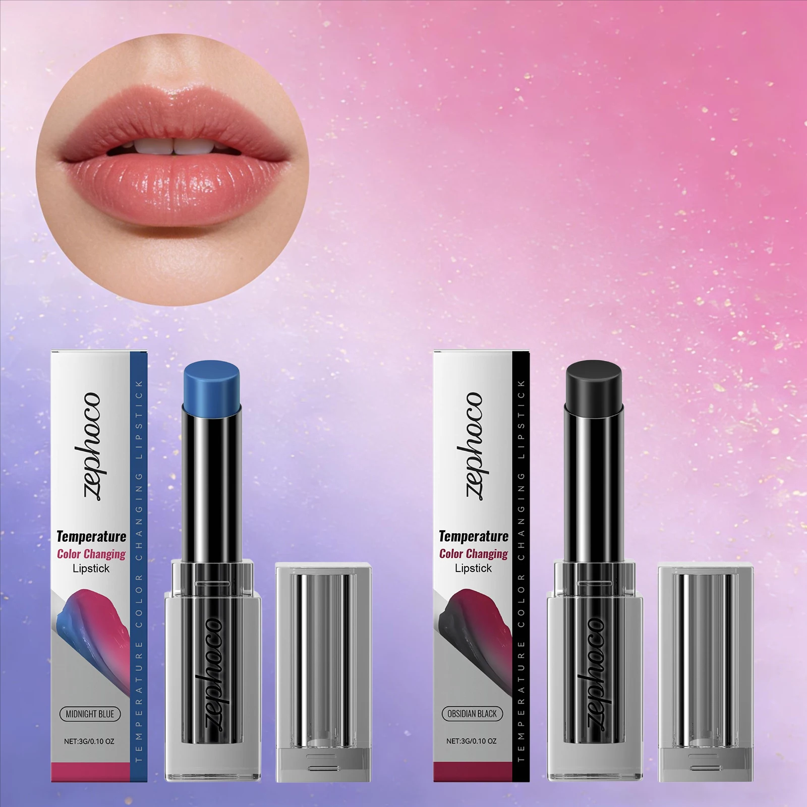 온도에 따라 색상이 변하는 립스틱 보습 진정 건조한 입술 완화 수분 공급 글로스 끈적임 없는 립밤 따뜻한 색상 변화 립밤