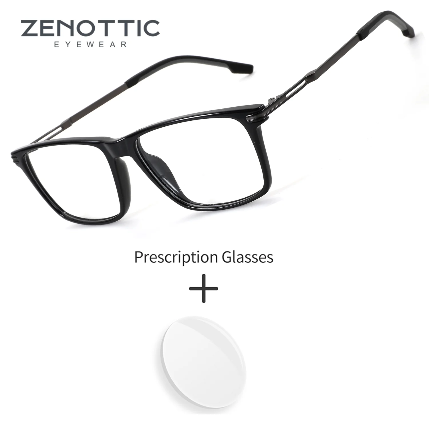

Квадратные очки ZENOTTIC для мужчин с фотохромными линзами, защитой от синего света, для чтения и коррекции близорукости.