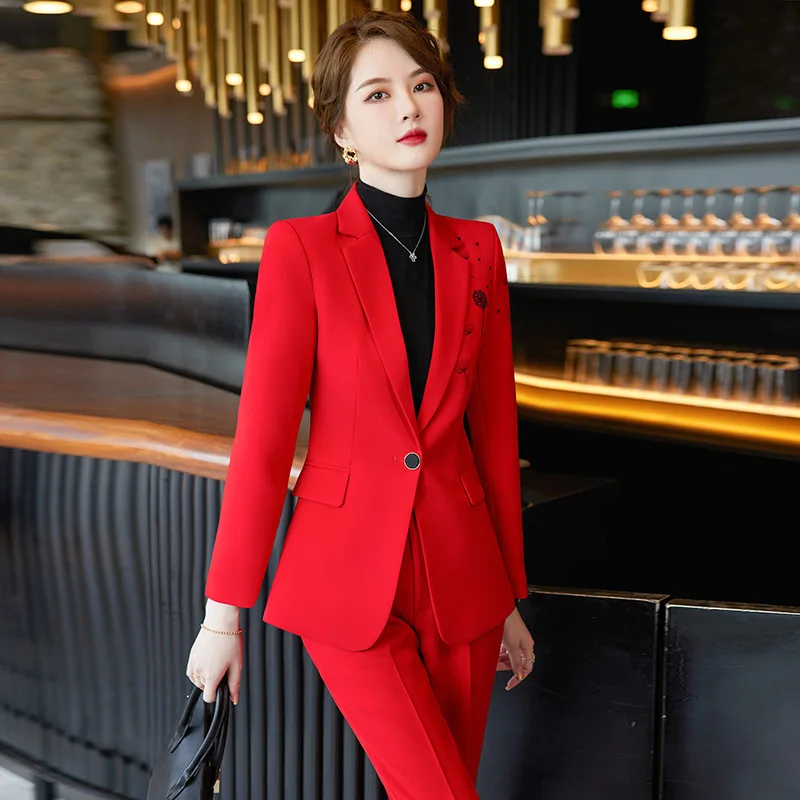 Suit suit women\'s new temperament fashion and capable sales manager work clothes spring and autumn professional formal wear