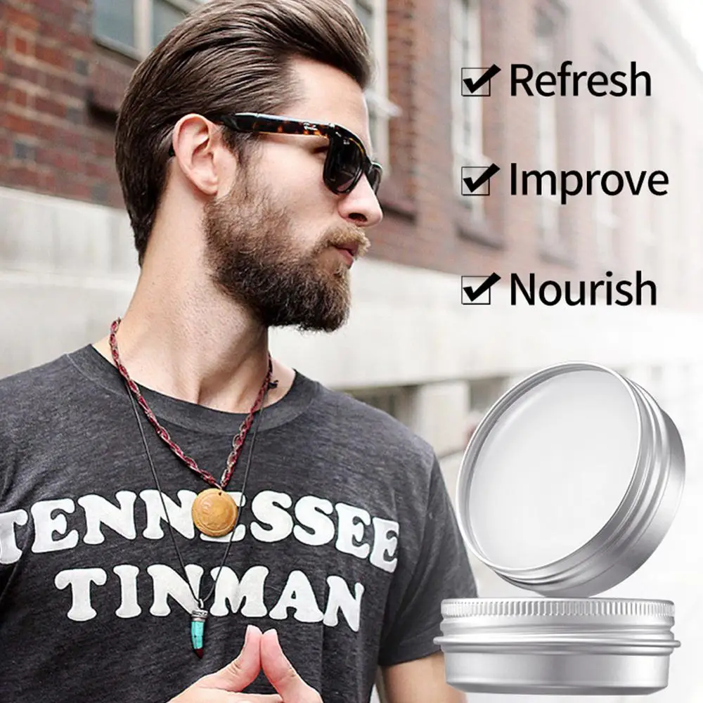 20g Natural Beard Balm Wax Moisturizing Smoothing Dashing Professional Care Charming Gentlemen Beard Cream Styling Beard Gr Q6X5